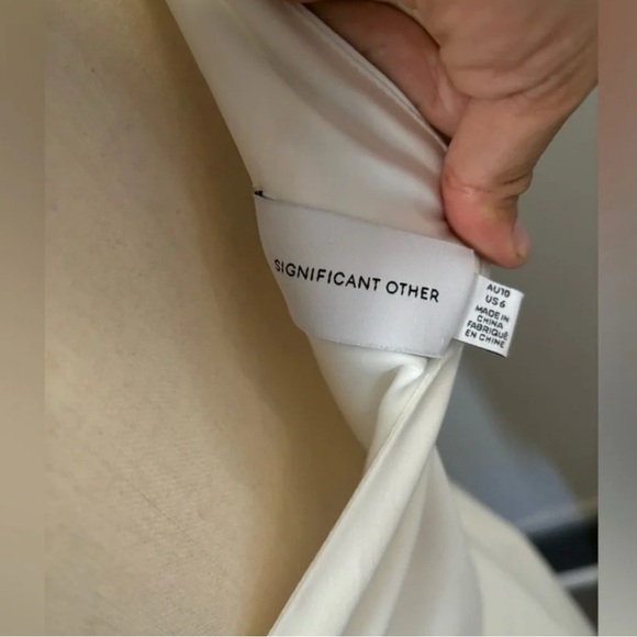 SIGNIFICANT OTHER Agnes One-Shoulder Crepe white  Midi dress size AU (10) US (6) - Picture 5 of 7